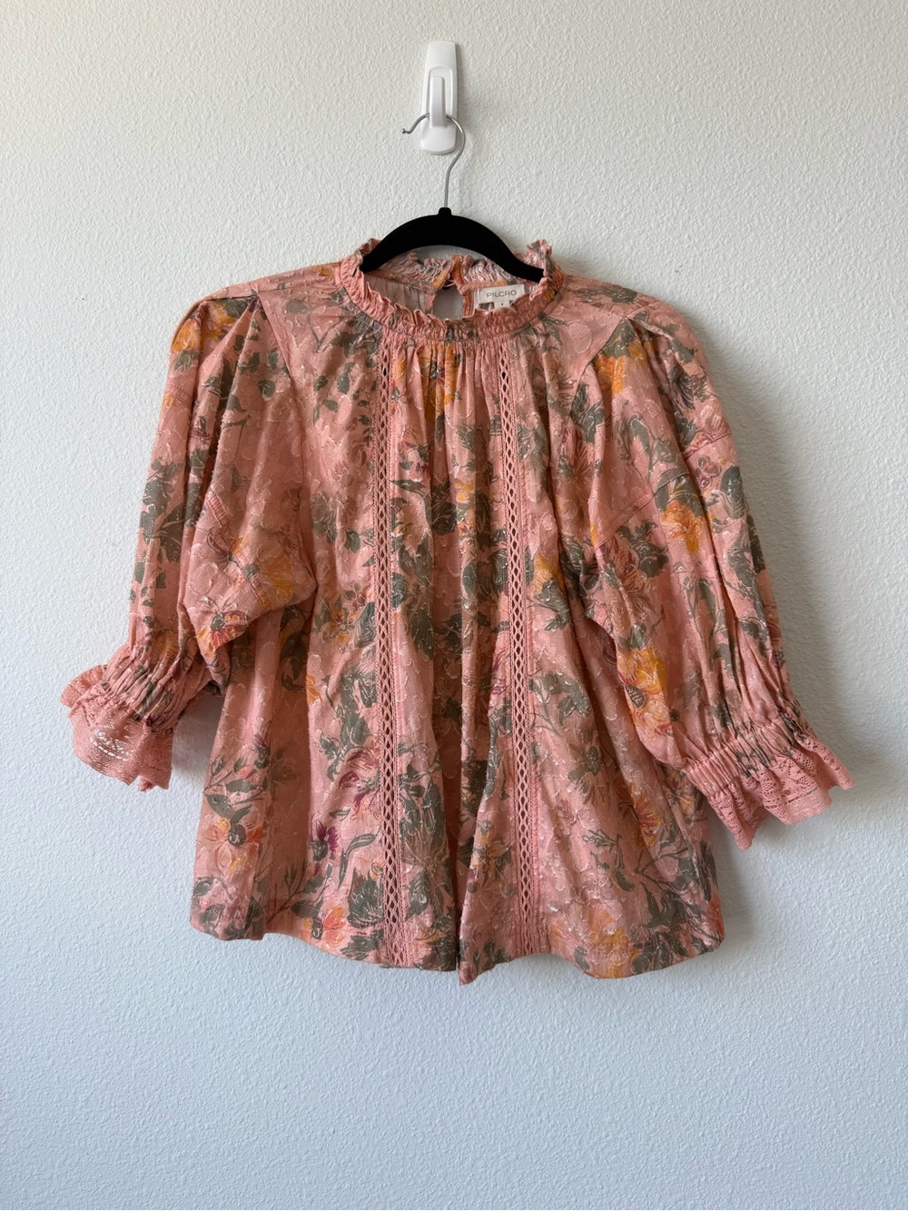Pilcro Puff-Sleeve High-Neck Blouse - Picture 4 of 10